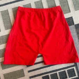 Heavy Manners Red Bike Shorts